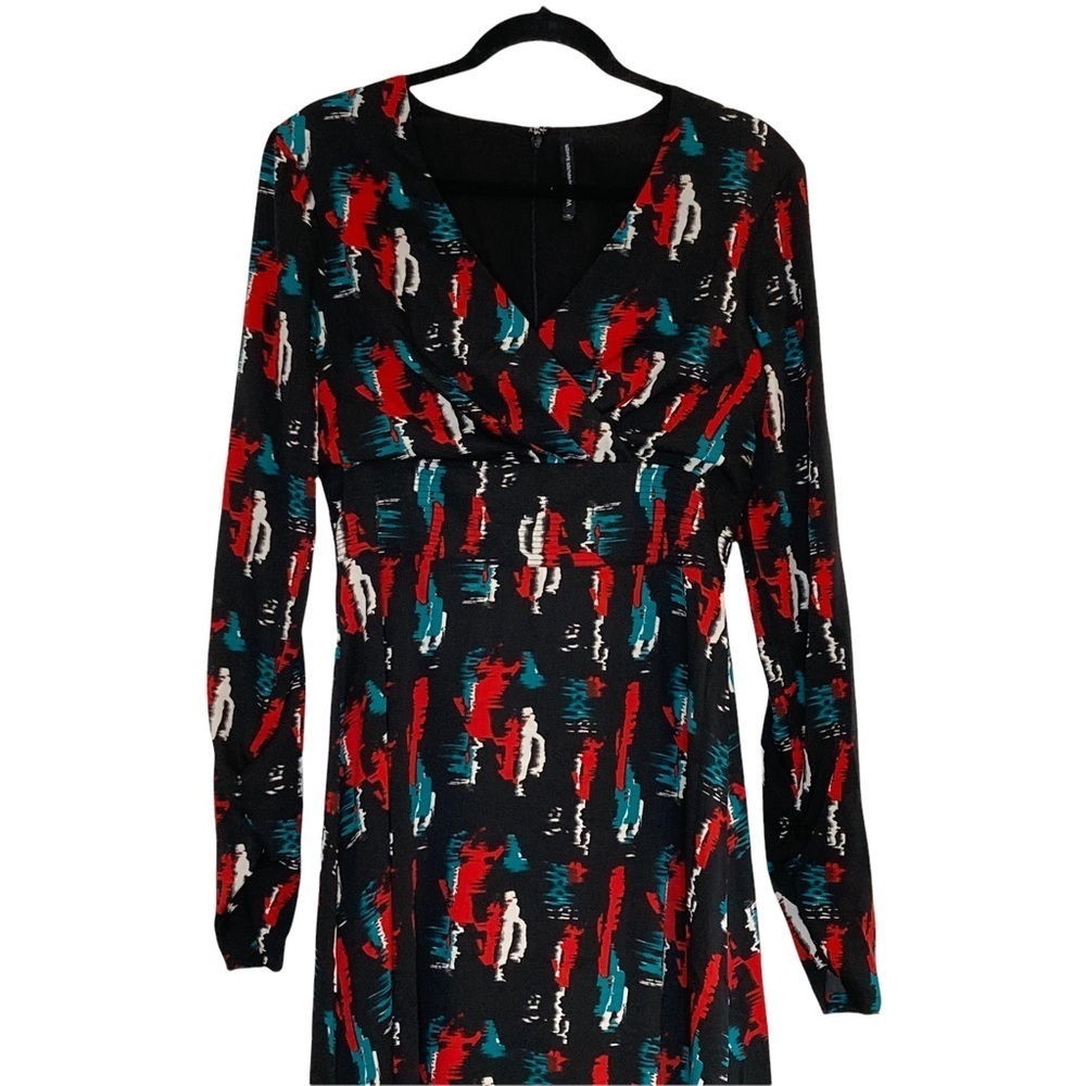 W118 by Walter Baker Black Raquel Patterned Maxi Dress Sz M - Picture 4 of 15